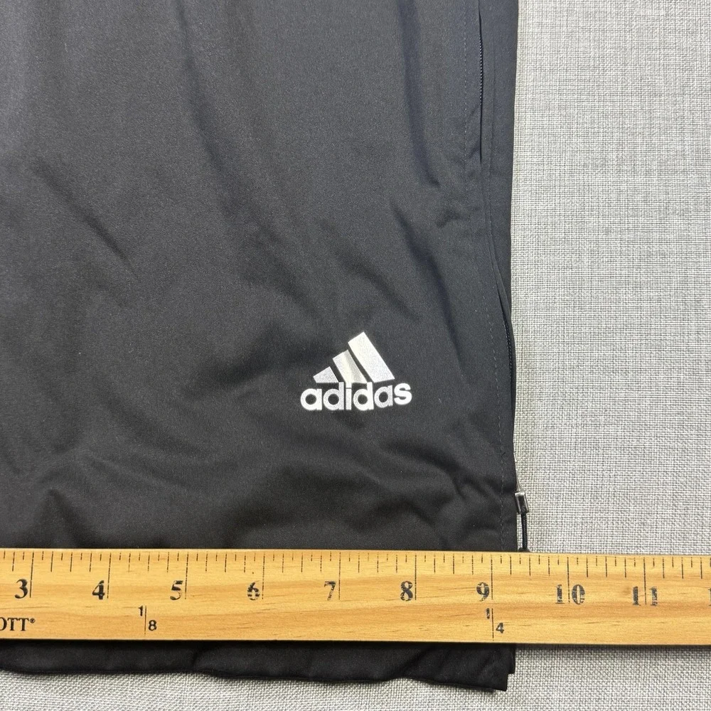 Adidas Rain Pants Mens XL‎ Black CLIMAPROOF Water Resistant Elastic Waist